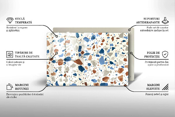 Osłona płyty indukcyjnej Ozdobny kamień gres
