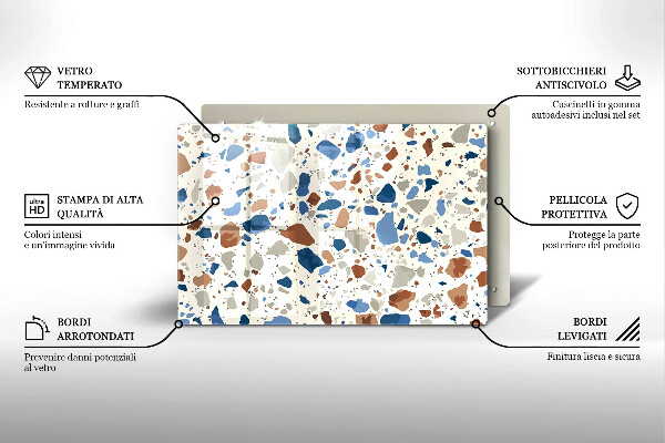 Osłona płyty indukcyjnej Ozdobny kamień gres