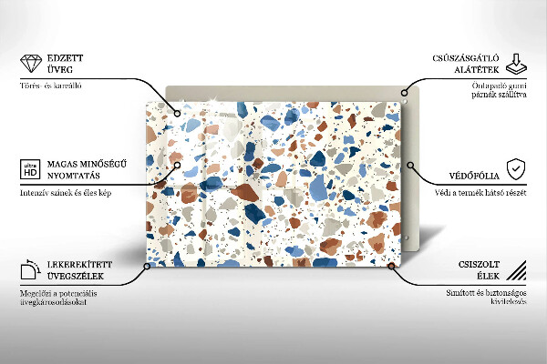 Osłona płyty indukcyjnej Ozdobny kamień gres