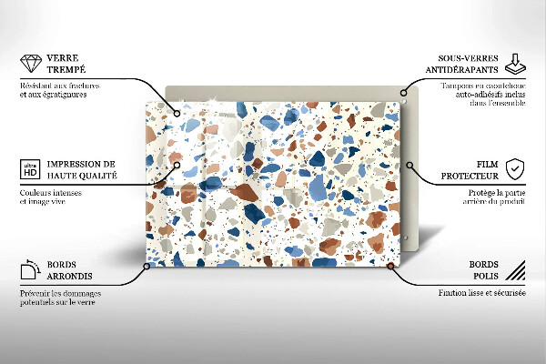 Osłona płyty indukcyjnej Ozdobny kamień gres