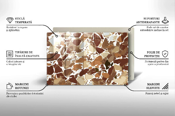 Osłona płyty indukcyjnej Kamień ozdobne plamy
