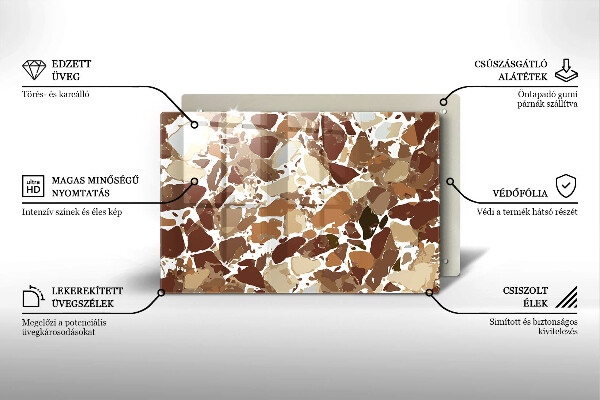 Osłona płyty indukcyjnej Kamień ozdobne plamy