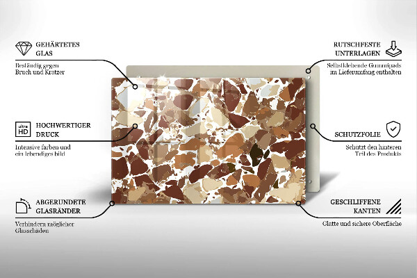 Osłona płyty indukcyjnej Kamień ozdobne plamy