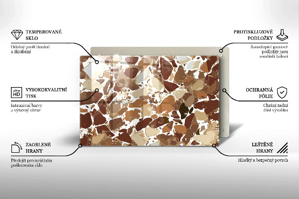 Osłona płyty indukcyjnej Kamień ozdobne plamy