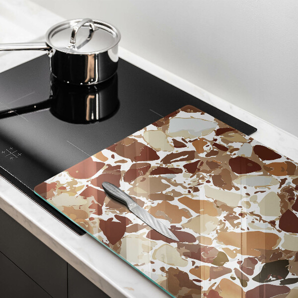 Osłona płyty indukcyjnej Kamień ozdobne plamy