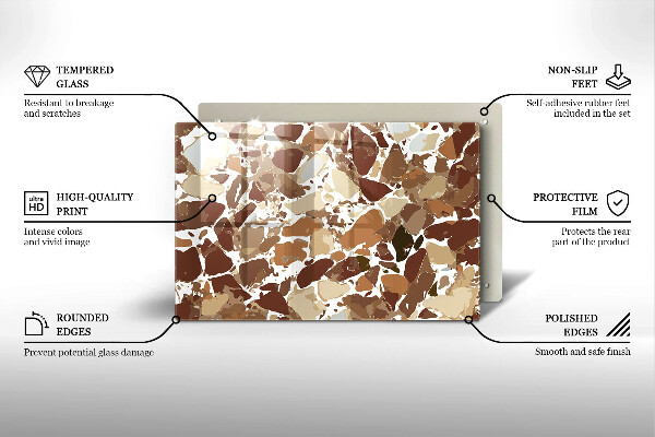 Osłona płyty indukcyjnej Kamień ozdobne plamy