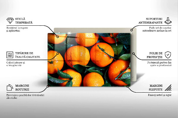 Osłona płyty indukcyjnej Owoce pomarańcze