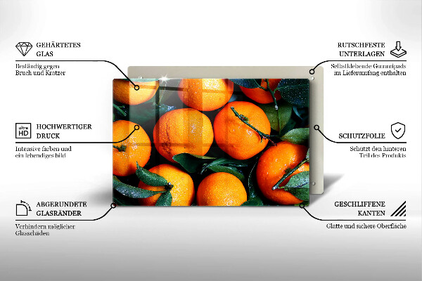 Osłona płyty indukcyjnej Owoce pomarańcze
