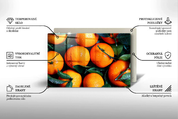 Osłona płyty indukcyjnej Owoce pomarańcze