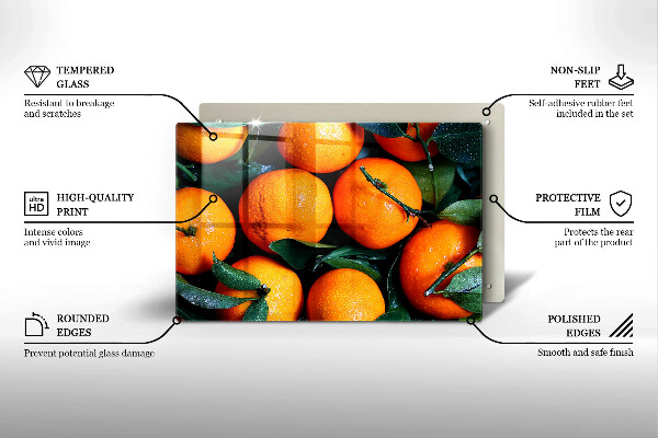 Osłona płyty indukcyjnej Owoce pomarańcze