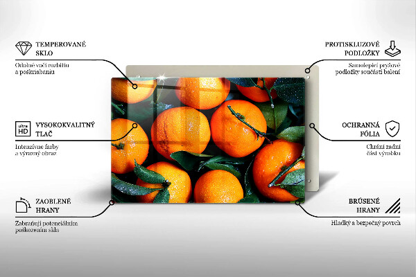 Osłona płyty indukcyjnej Owoce pomarańcze