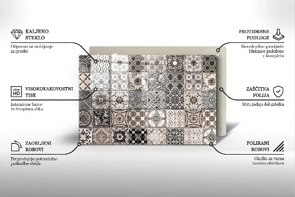 Osłona na płytę indukcyjną Płytki ozdobne kafelki