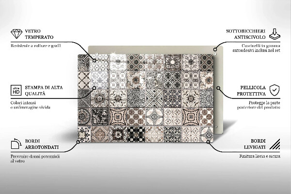 Osłona na płytę indukcyjną Płytki ozdobne kafelki