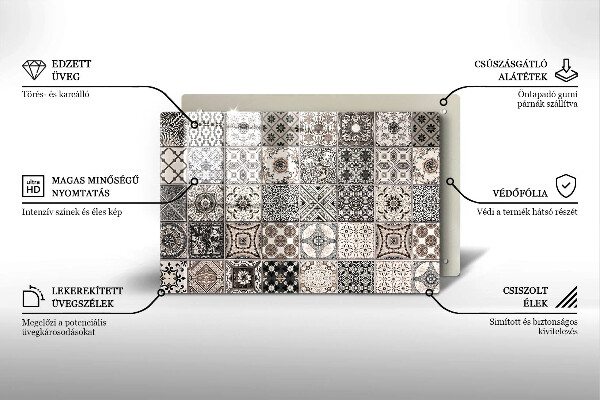 Osłona na płytę indukcyjną Płytki ozdobne kafelki