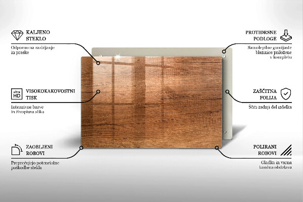 Osłona na płytę indukcyjną Drewno tekstura