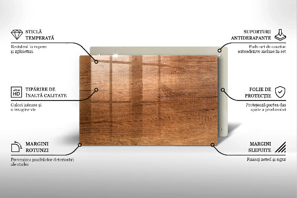 Osłona na płytę indukcyjną Drewno tekstura