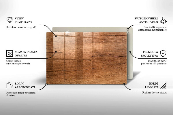Osłona na płytę indukcyjną Drewno tekstura