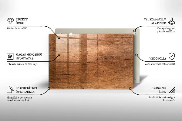 Osłona na płytę indukcyjną Drewno tekstura