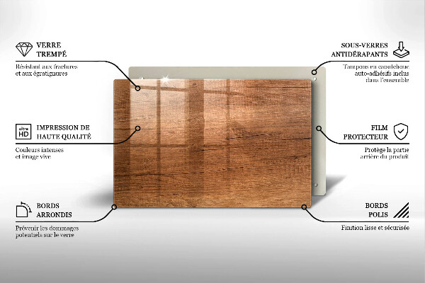 Osłona na płytę indukcyjną Drewno tekstura