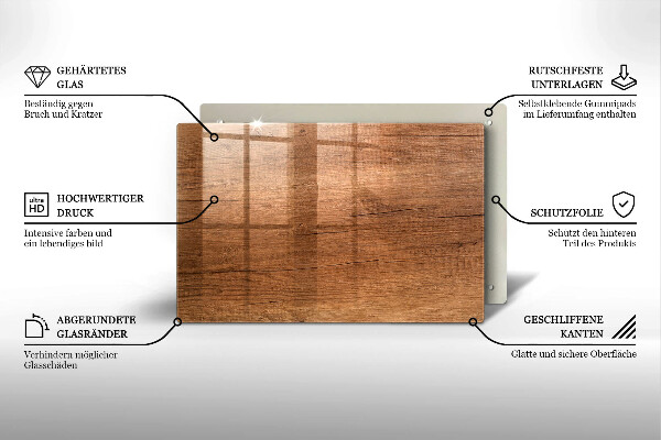 Osłona na płytę indukcyjną Drewno tekstura