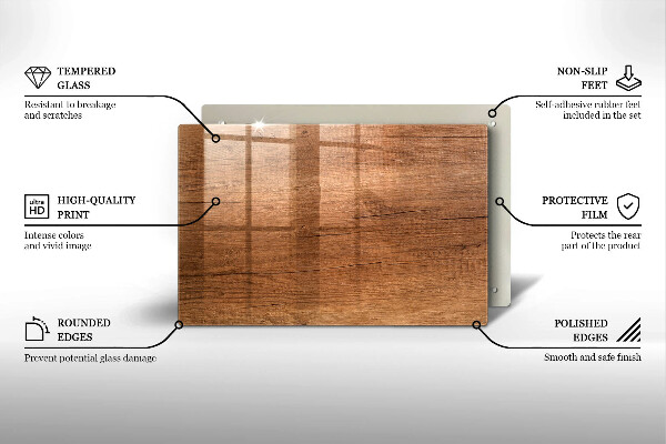 Osłona na płytę indukcyjną Drewno tekstura