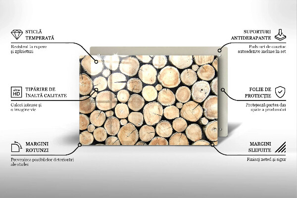 Osłona na płytę indukcyjną Drewno pnie drzew