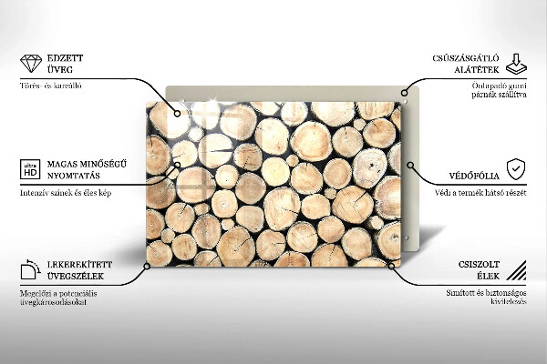 Osłona na płytę indukcyjną Drewno pnie drzew