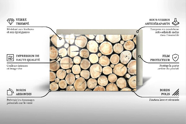 Osłona na płytę indukcyjną Drewno pnie drzew