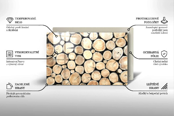 Osłona na płytę indukcyjną Drewno pnie drzew