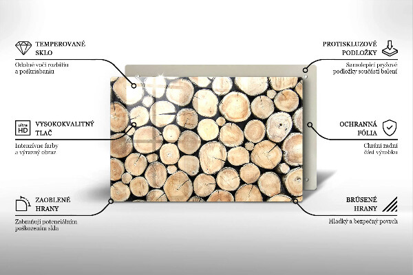 Osłona na płytę indukcyjną Drewno pnie drzew
