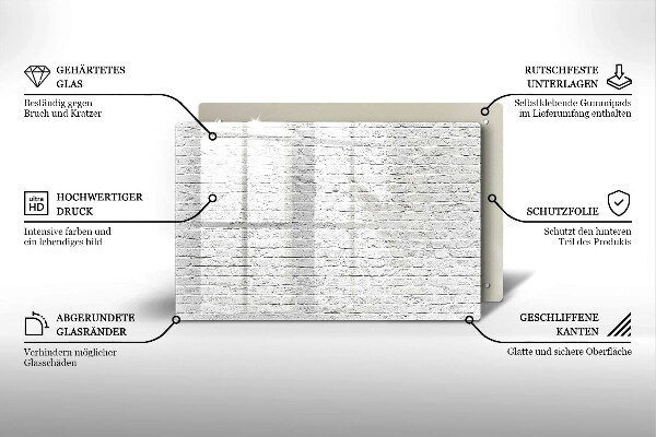 Osłona na płytę indukcyjną Ściana mur cegły