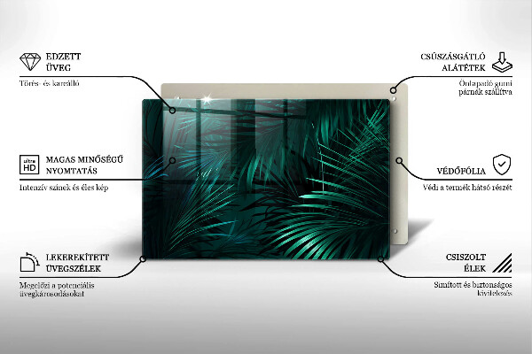 Osłona płyty indukcyjnej Liście dzika dżungla