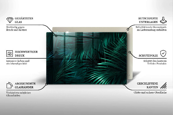 Osłona płyty indukcyjnej Liście dzika dżungla