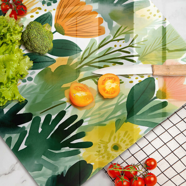 Osłona płyty indukcyjnej Malowane kwiaty