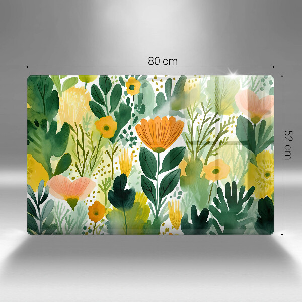 Osłona płyty indukcyjnej Malowane kwiaty