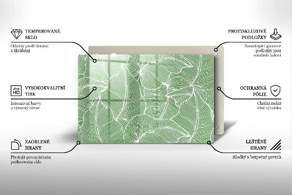 Osłona na płytę indukcyjną Linearne liście