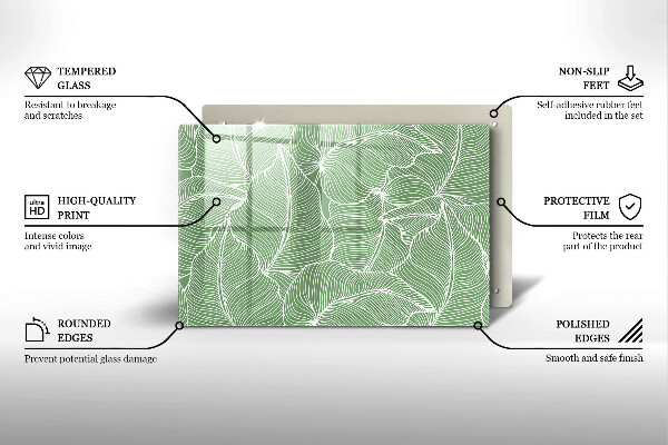 Osłona na płytę indukcyjną Linearne liście