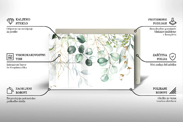 Osłona na płytę indukcyjną Malowane rośliny