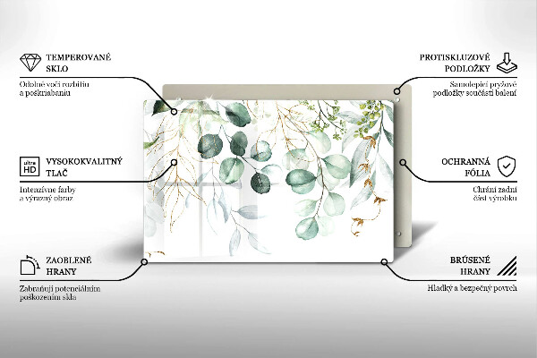 Osłona na płytę indukcyjną Malowane rośliny