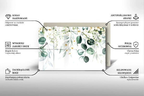 Osłona na płytę indukcyjną Akwarelowe rośliny