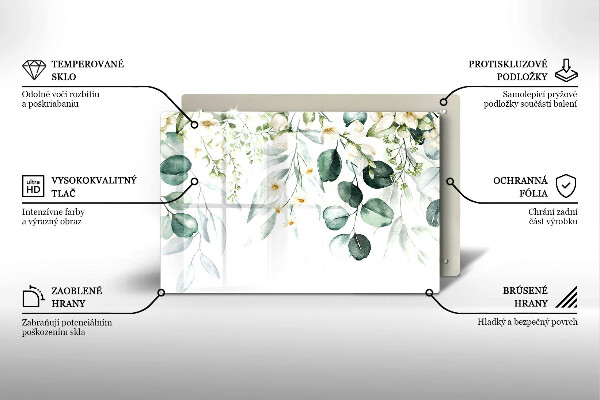 Osłona na płytę indukcyjną Akwarelowe rośliny