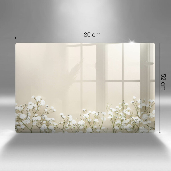 Osłona na płytę indukcyjną Gipsówka boho kwiaty