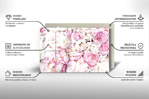 Osłona na płytę indukcyjną Bukiet piwonii