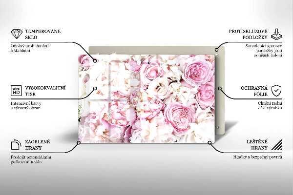 Osłona na płytę indukcyjną Bukiet piwonii