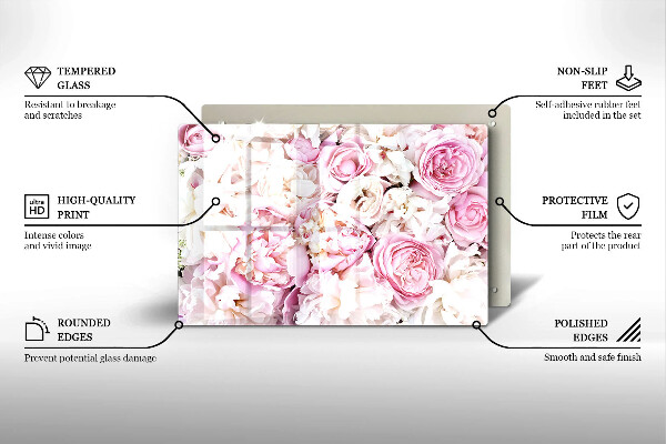 Osłona na płytę indukcyjną Bukiet piwonii