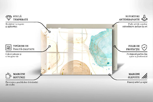Osłona na płytę indukcyjną Jasne boho kształty