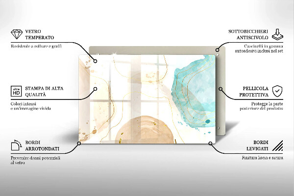 Osłona na płytę indukcyjną Jasne boho kształty