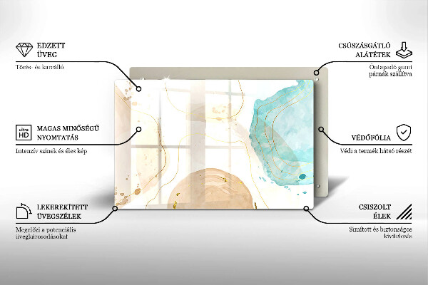 Osłona na płytę indukcyjną Jasne boho kształty