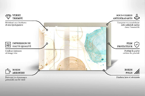 Osłona na płytę indukcyjną Jasne boho kształty