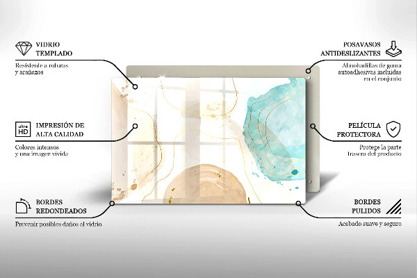 Osłona na płytę indukcyjną Jasne boho kształty